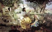 Henryk Siemiradzki Christ with Martha and Maria, USA oil painting artist